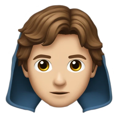 Dark side anakin skywalker (sith eyes) (brown hooded robe) (portrait, front facing) (blue lightsaber) sticker