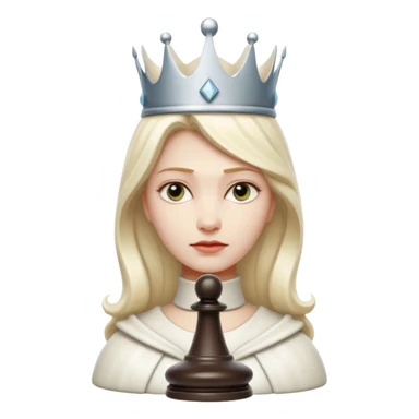 eco-hacktivist white queen chess piece sticker