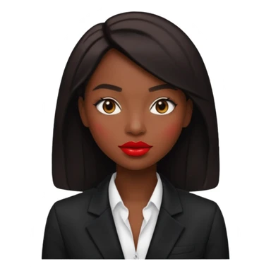 red lipstick, black blazer sticker