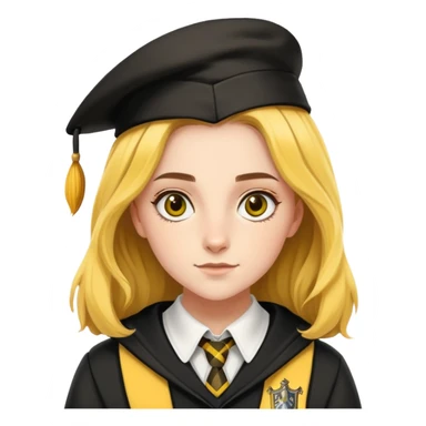 Charlotte Skeoch is hannah abbott in harry potter, wear hogwarts Hufflepuff uniform sticker