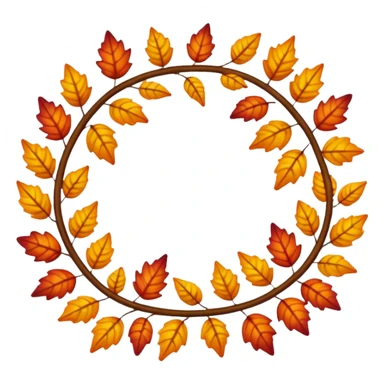 Fall leaf garland sticker