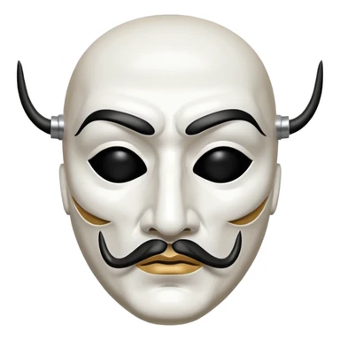 Money Heist, Dali mask (white), realistic sticker