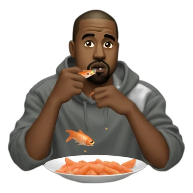 Kanye west eating fishticks sticker