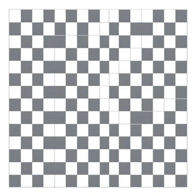 Gray and white checkered pattern, 8x8 grid, minimalist design, flat colors, no shadows sticker