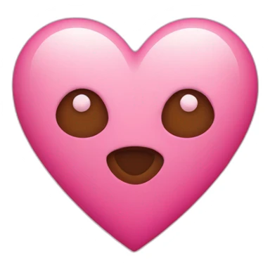 heart with pink and brown colours sticker