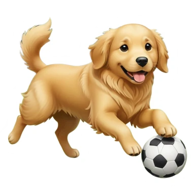 Dog playing football sticker