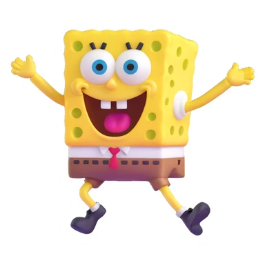 SpongeBob character dancing with bottom wiggling sticker