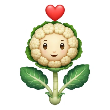 Polliflower.  It is a cauliflower floret with skinny arms and legs and a heart. sticker