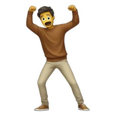 Homme qui fait un dab sticker