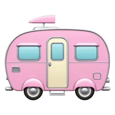 pink caravan sticker