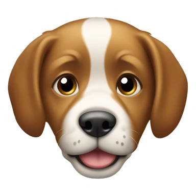 crie um emoji de um cachorro caramelo, o branco não sobe até a testa, somente no focinho sticker