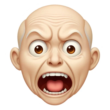 face screaming in fear sticker