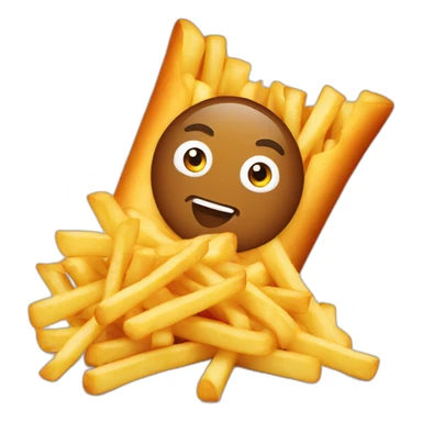 laying in Frenchfries sticker