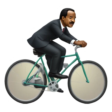 Paul biya on a bicycle  sticker