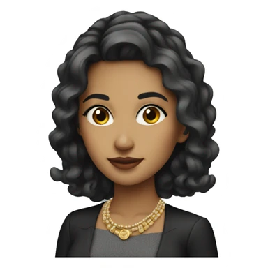classy ai girl emoji latina  sticker