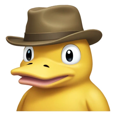 psyduck with hat sticker