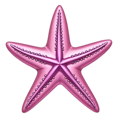 pink metallic sea star shaped hair clip sticker
