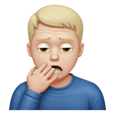 man choking himself because he is frustrated  sticker