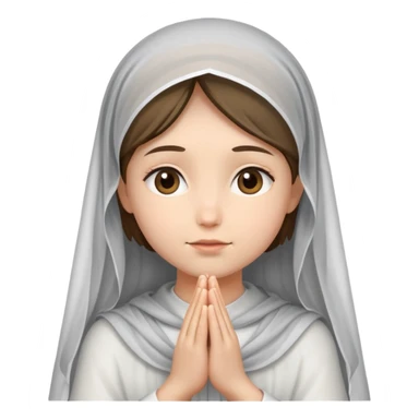 christian girl wearing prayer veil sticker