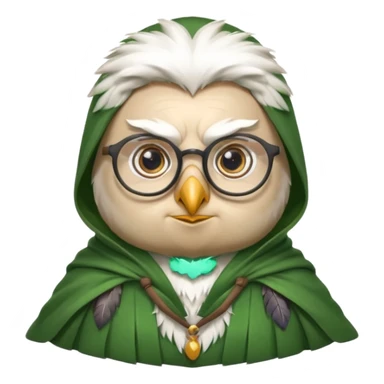 white owl professor in green cloak Capelo sticker