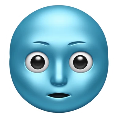 "blue 3D side eye emoji, sigma judging look, cold phonk style, high detail" sticker