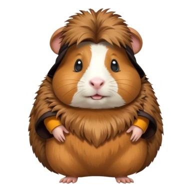Guinea pig with costume sticker