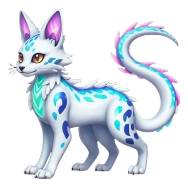 Neon Vibrant Pulsating Trail-glowing Chromatic Trico-Serval-Absol-Silvally-Dragon-Snake-fusion-hybrid sticker
