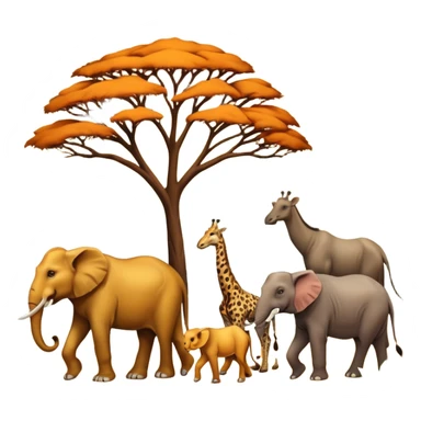 the big five - a lion, leopard, elephant, buffalo and giraffe sticker