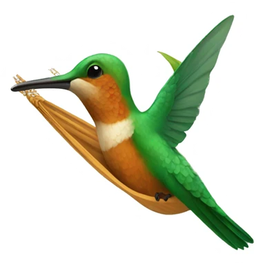 hummingbird in a hammock sticker