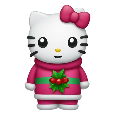 christmas hello kitty sticker