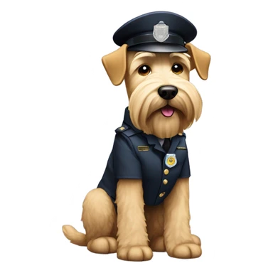 Wheaten terrier security guard sticker