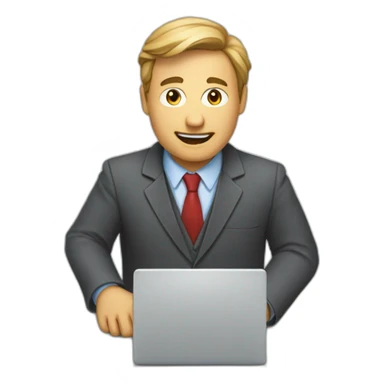 Un informaticien qui travaille  sticker