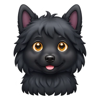 perrito negro con aureola sticker