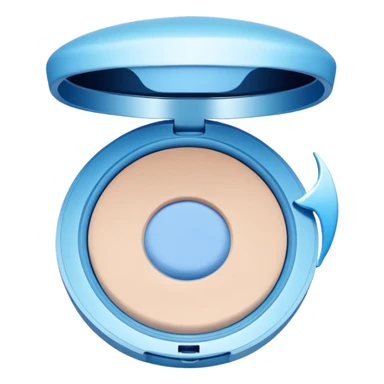 cushion foundation Pact in ligt blue color + wing sticker