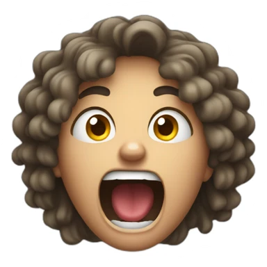 screaming in fear with hands on the cheeks sticker