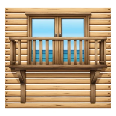 balcony wood sticker