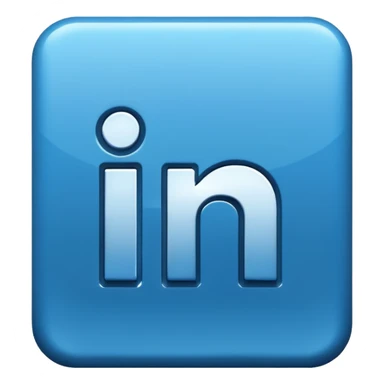 3d linkedin logo (the real Linkedin logo must be used) sticker