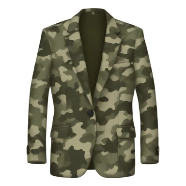 camouflage Wool oversize blazer sticker
