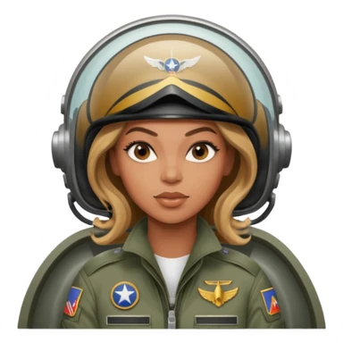 Beyonce as a fighter jet pilot sticker