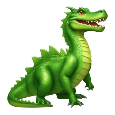 Full body edgy shiny dragon-alligator sticker