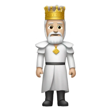 White Brick king surrounded by bricks sticker
