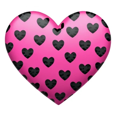 Hot pink heart with black leopard print sticker