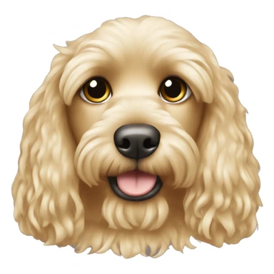 Blonde Cockapoo with straight hair sticker