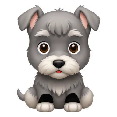 Schauzer mini gris perro mas cute sticker