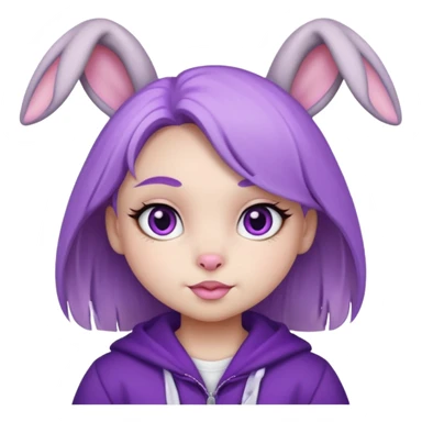 jax bunny  ios 16 very cute slay violet  sticker