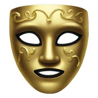 gold masquerade mask sticker