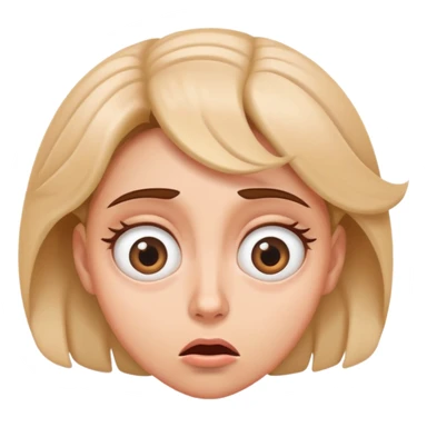 Woman looking perplexed with spiral eyes and dizzy expression sticker