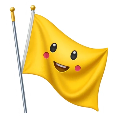Make a yellow colour triangular flag emoji sticker