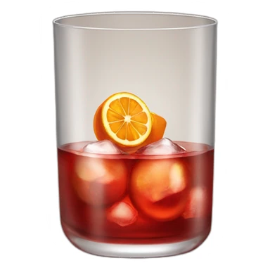 Negroni in low ball tumbler sticker