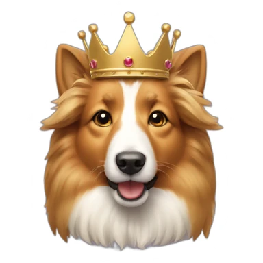 shetland-sheepdog-with-crown sticker